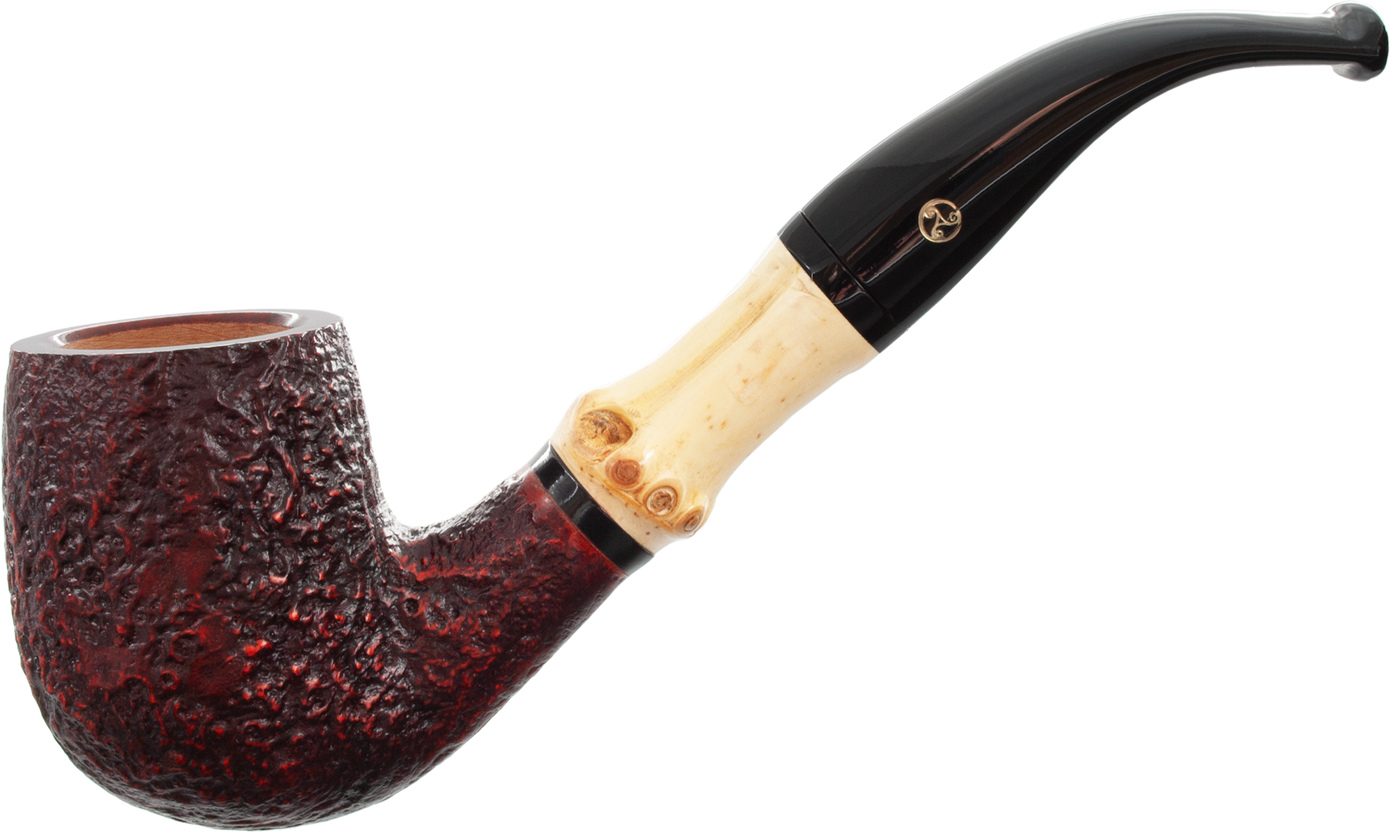 Rattray's Bamboo Bent Sandblast Red 9mm